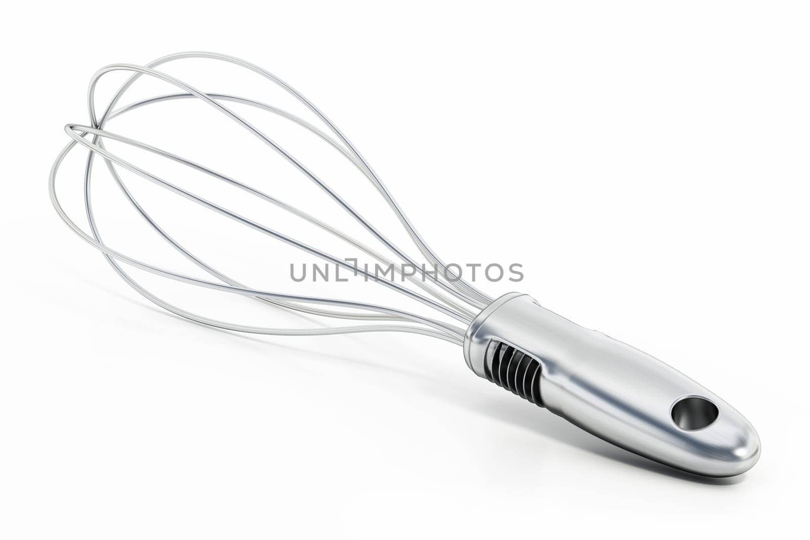 Balloon whisk isolated on white background. 3D illustration.