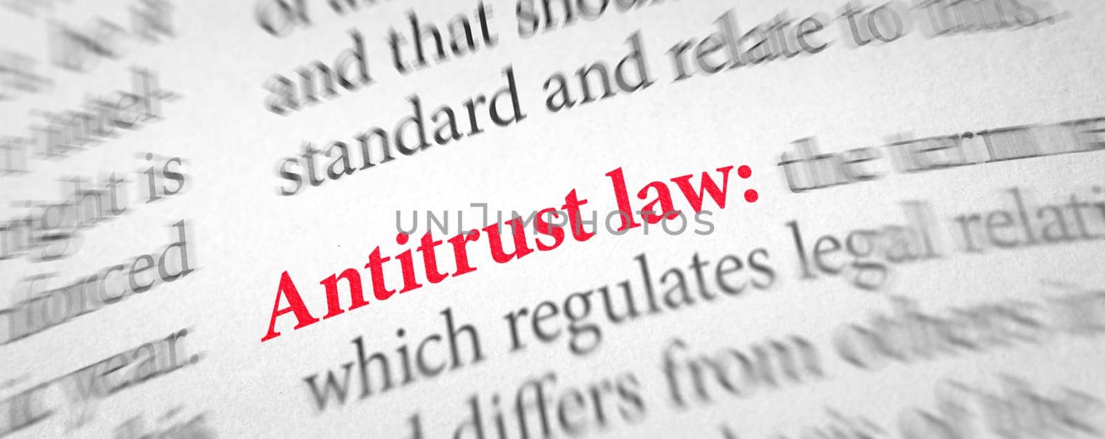 Definition of the term Antitrust law in a dictionary