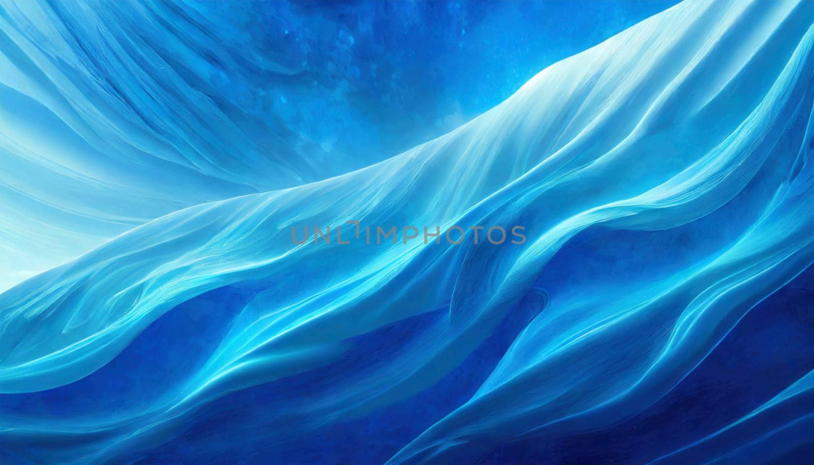 abstract blue waves background. AI generated