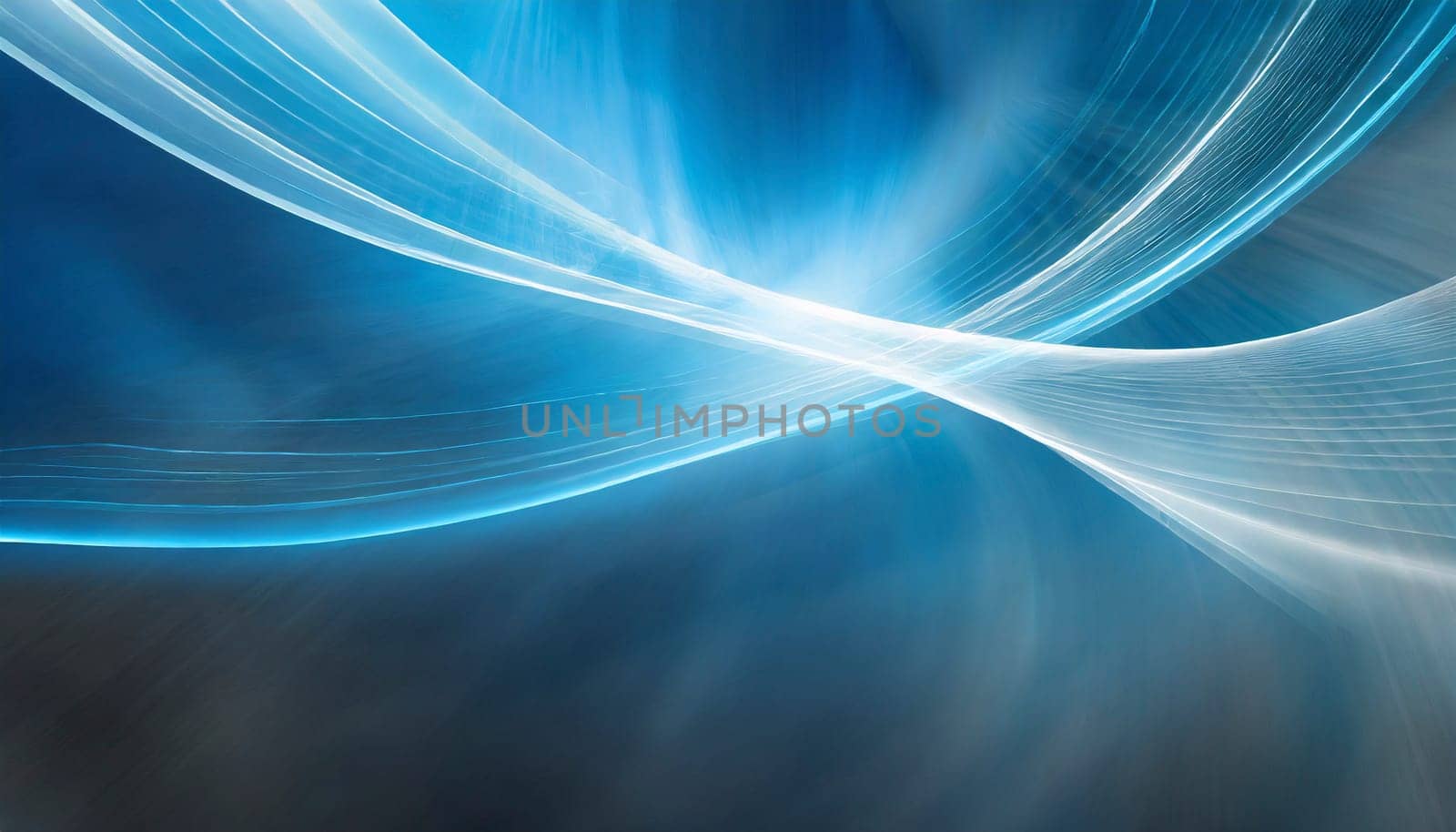abstract blue waves background. AI generated