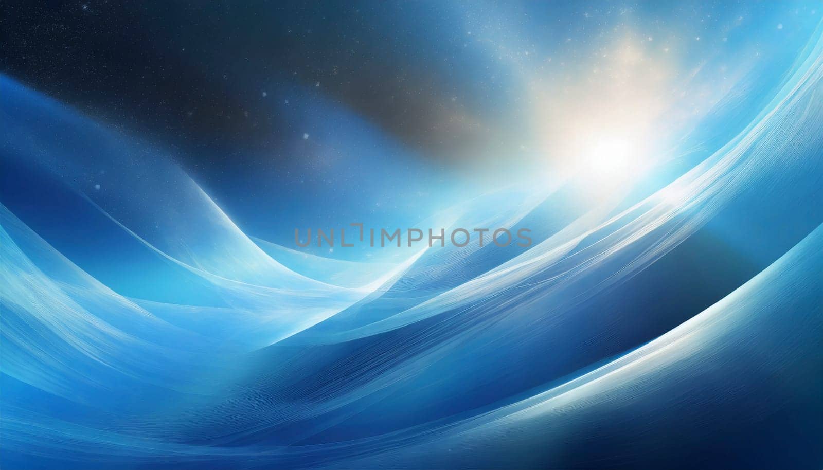 abstract blue waves background. AI generated