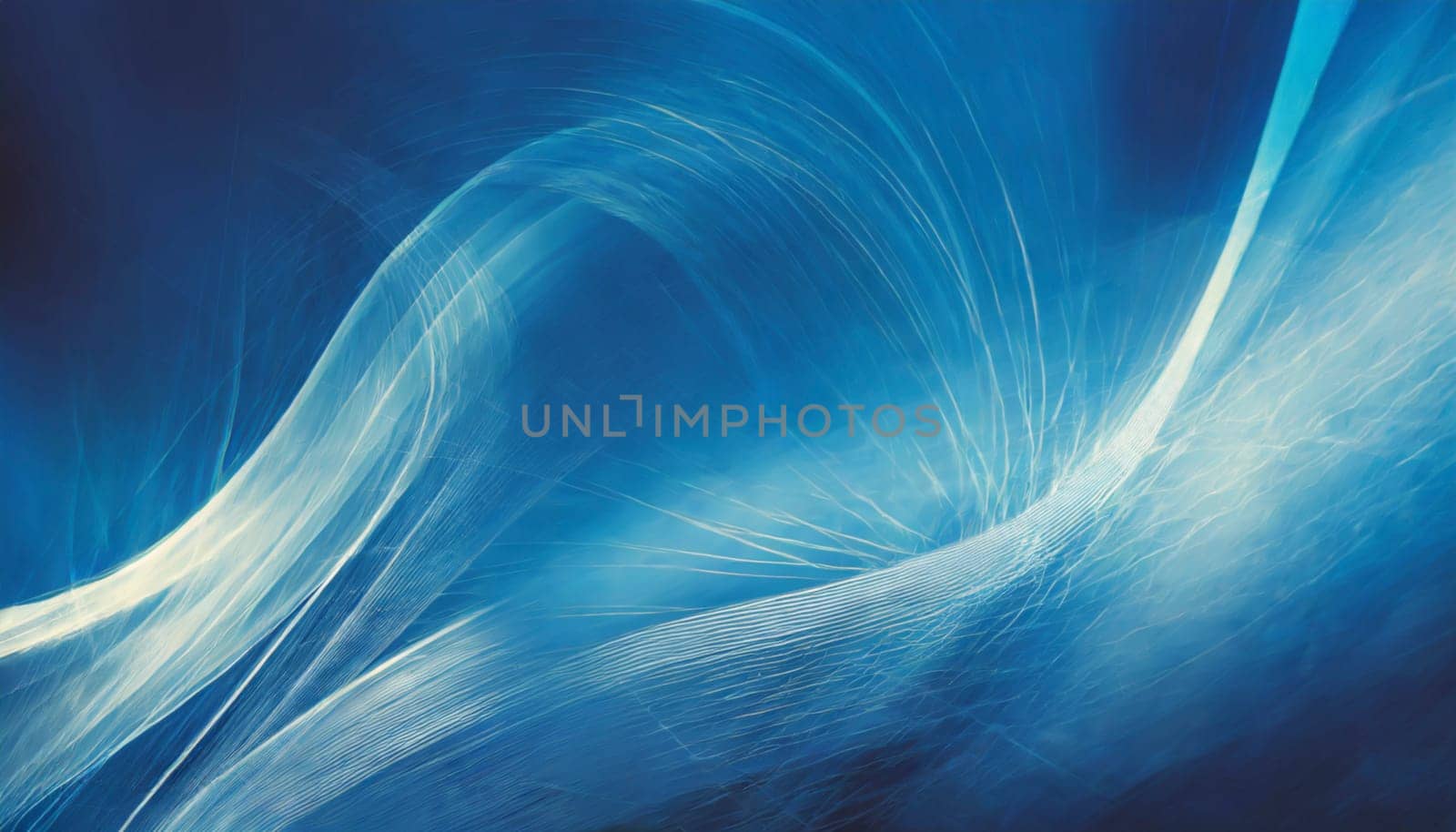abstract blue waves background. AI generated