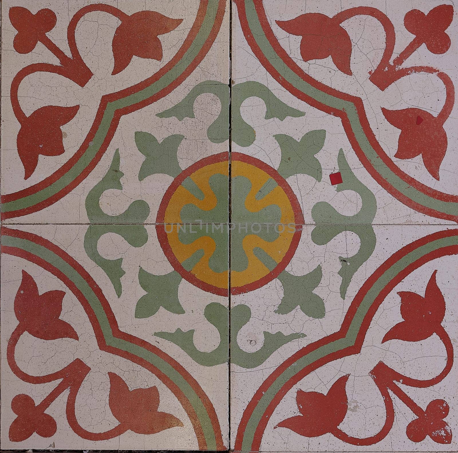 Retro Floor tiles , porcelain ceramic tile , geometric pattern for surface and floor .