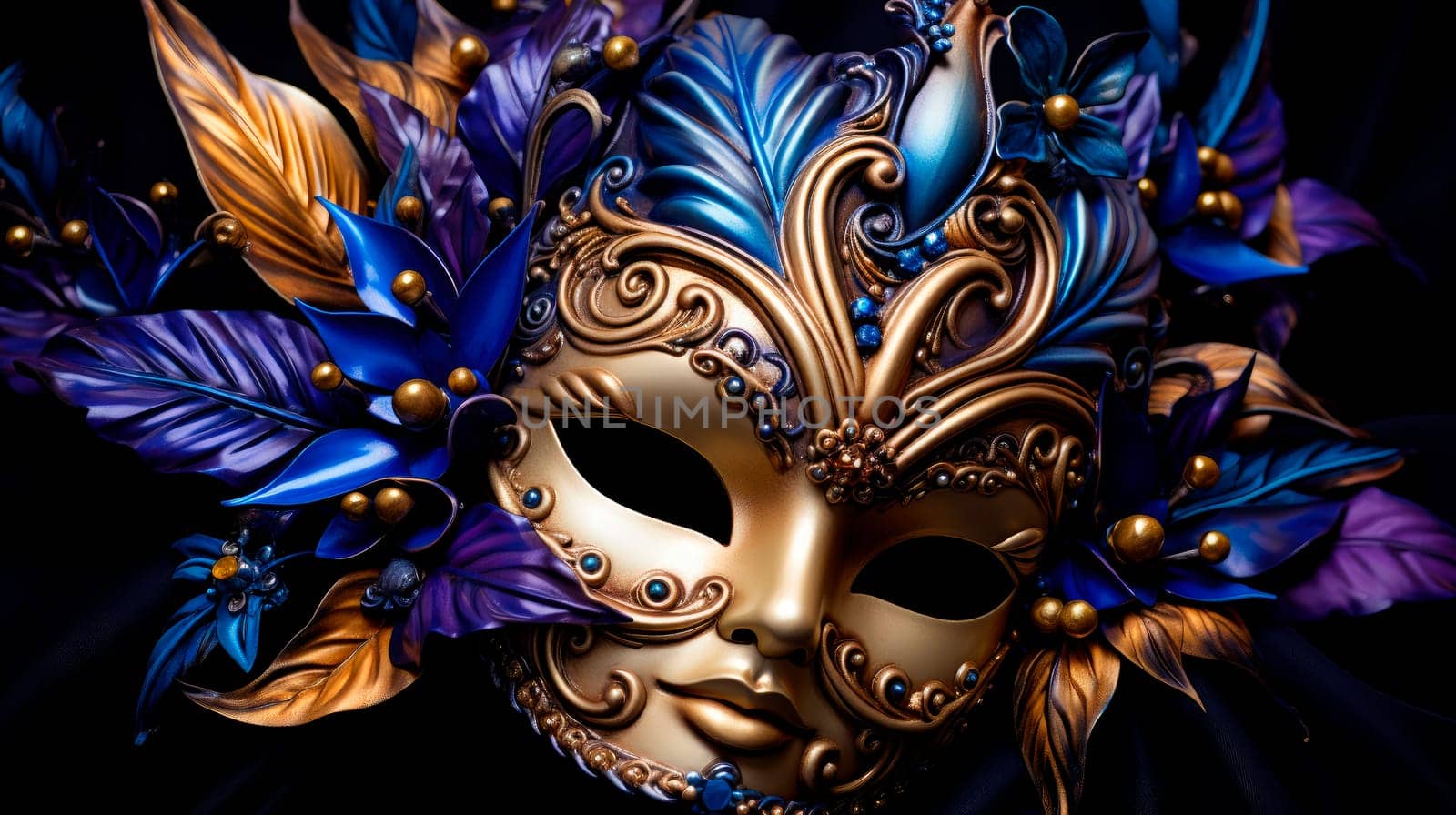 Luxury elegant carnival mask for Venetian masquerade. Colorful mardi gras mask. Happy Mardi Gras. AI generated