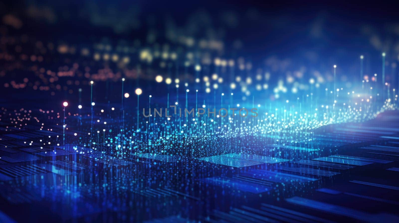 abstract tech futuristic digital background, ai