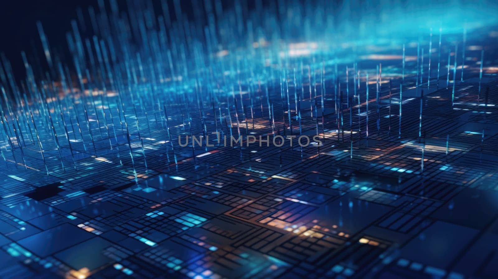 abstract tech futuristic digital background, ai