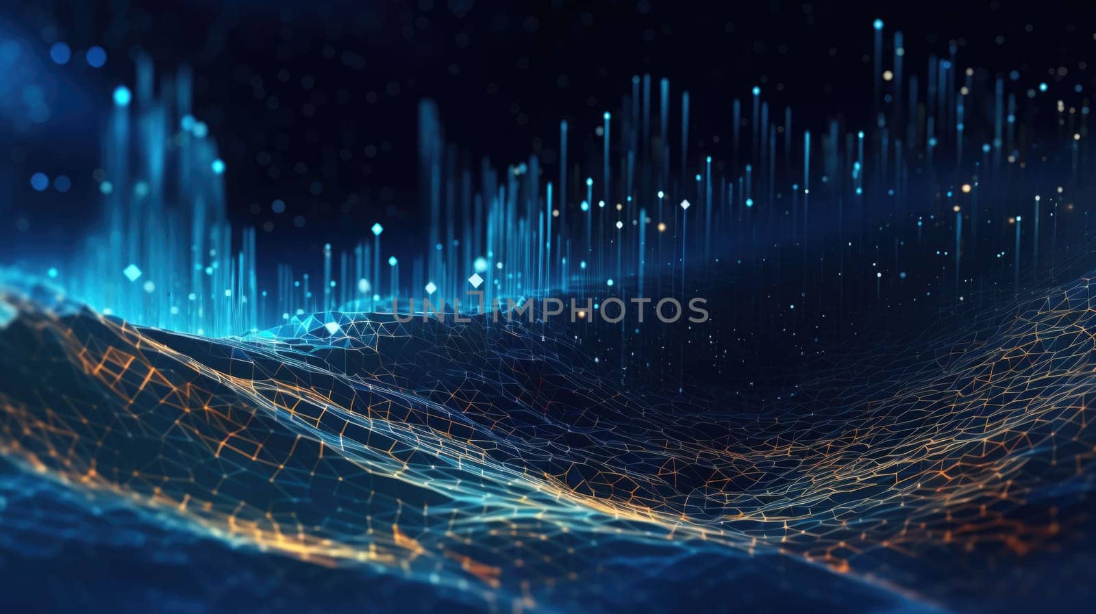 abstract tech futuristic digital background, ai