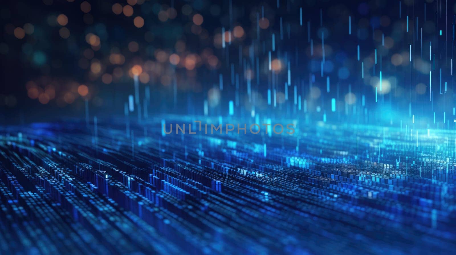 abstract tech futuristic digital background, ai