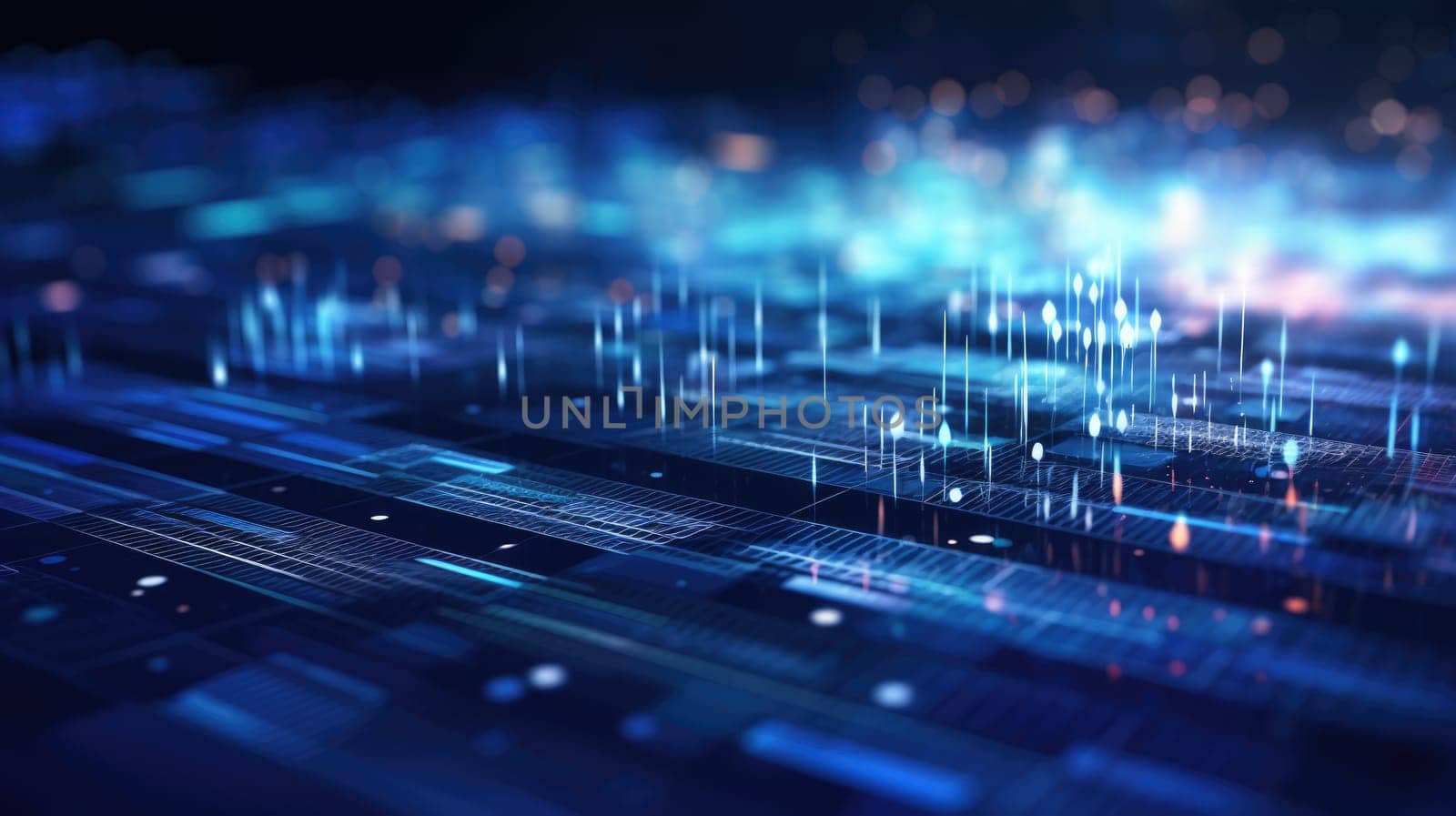 abstract tech futuristic digital background, ai
