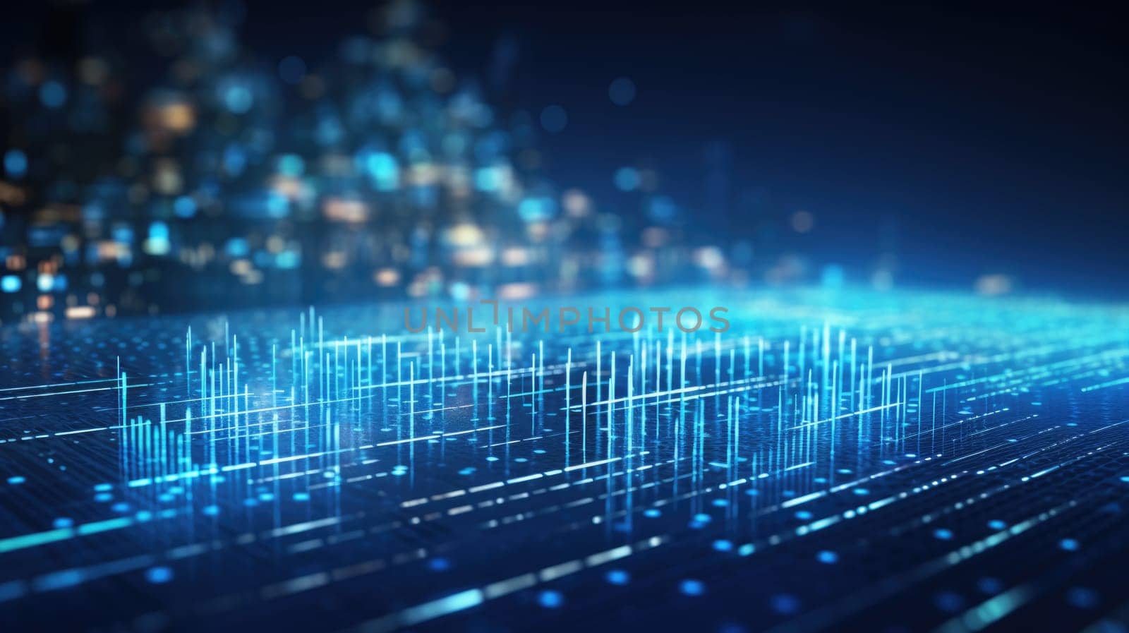 abstract tech futuristic digital background, ai