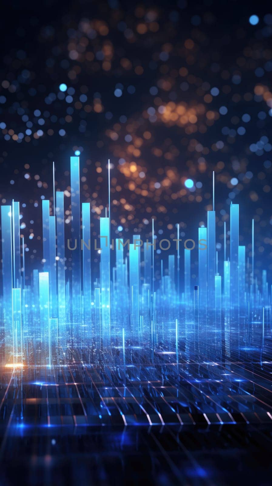 abstract tech futuristic digital background, ai
