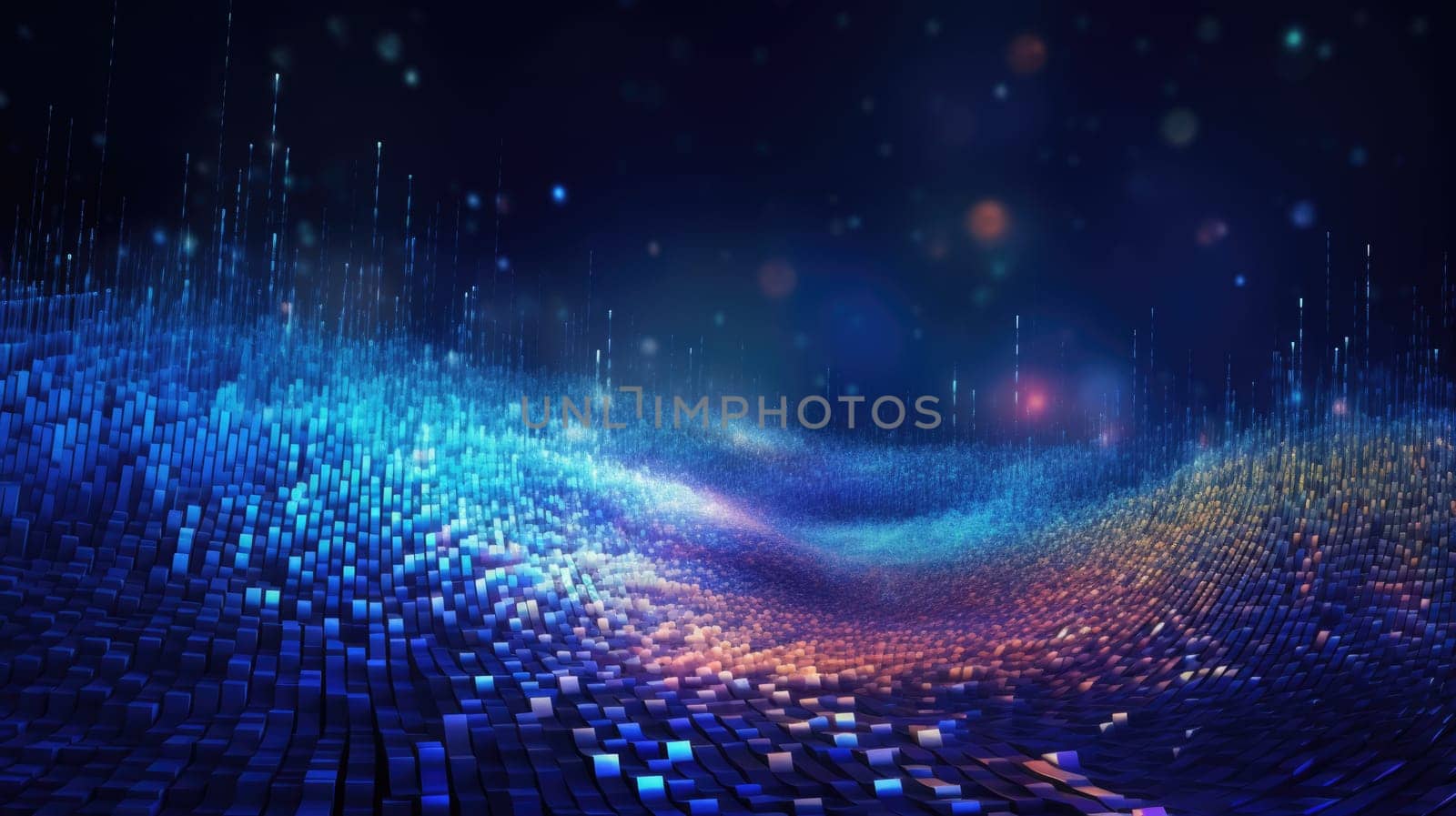 abstract tech futuristic digital background, ai