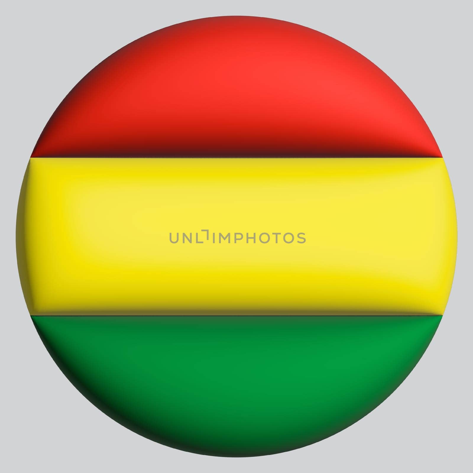 3D Flag of Bolivia on a avatar circle background.