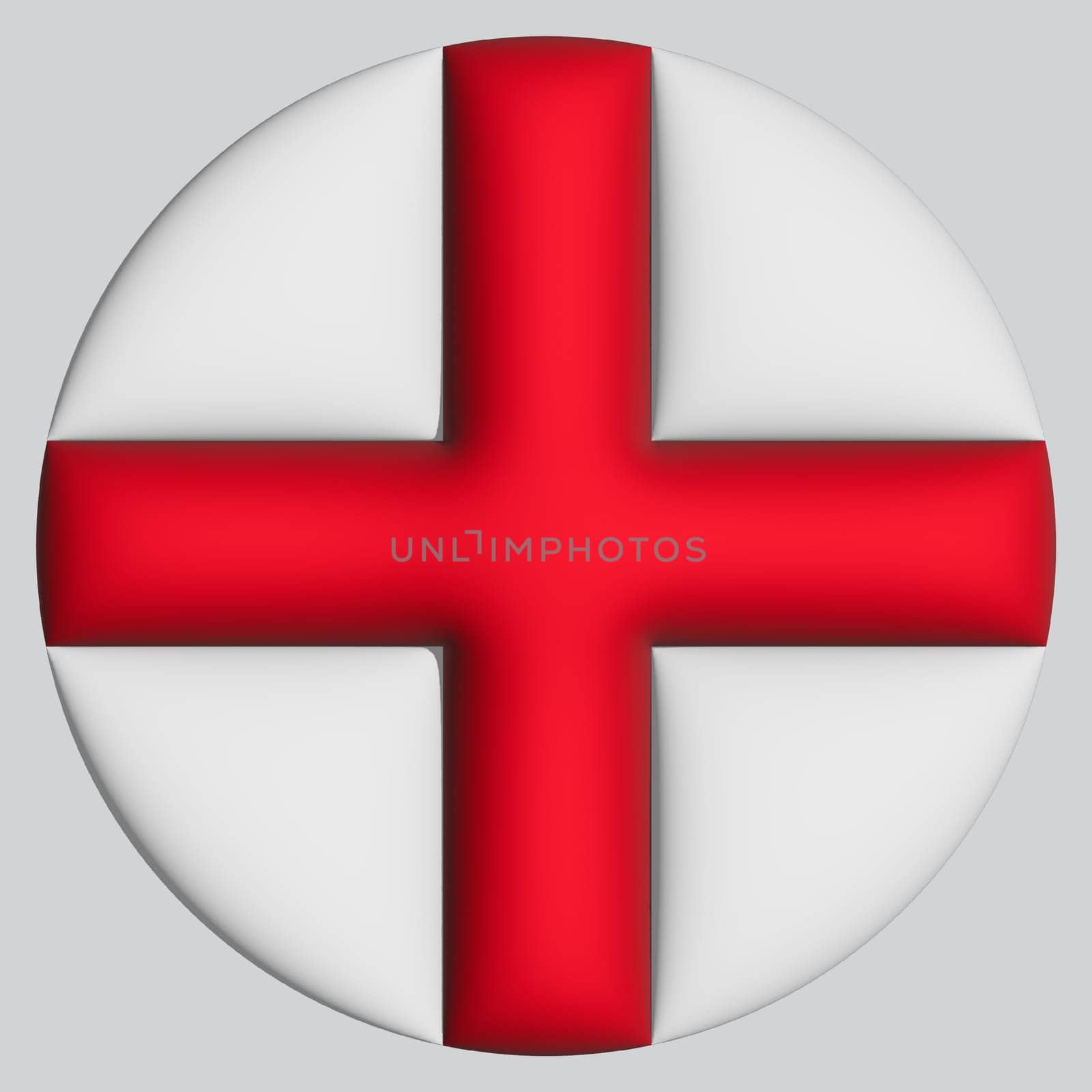3D Flag of England on a avatar circle background.