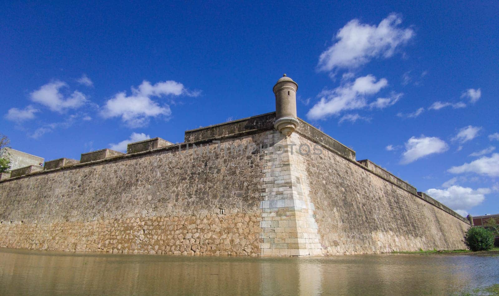 Santa Maria Bastion green corridor, Badajoz, Extremadura, Spain. Winter season