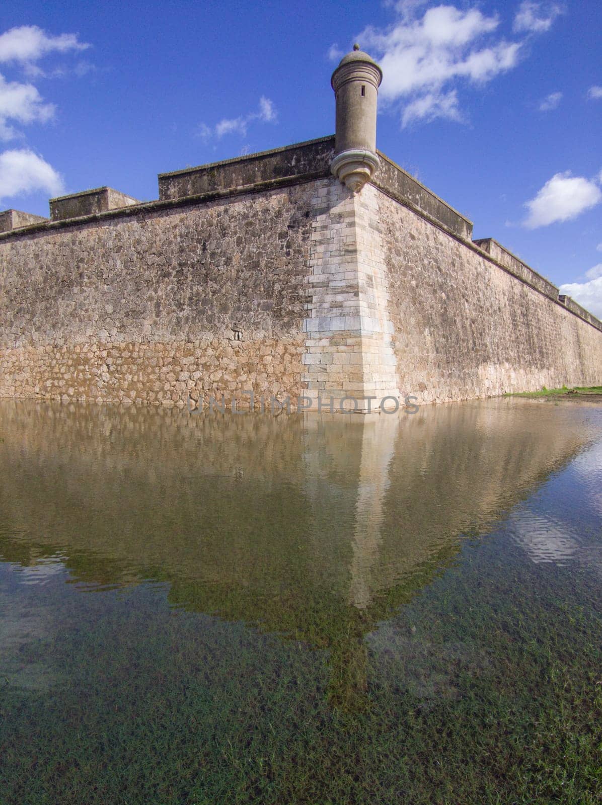 Santa Maria Bastion green corridor, Badajoz, Extremadura, Spain. Winter season