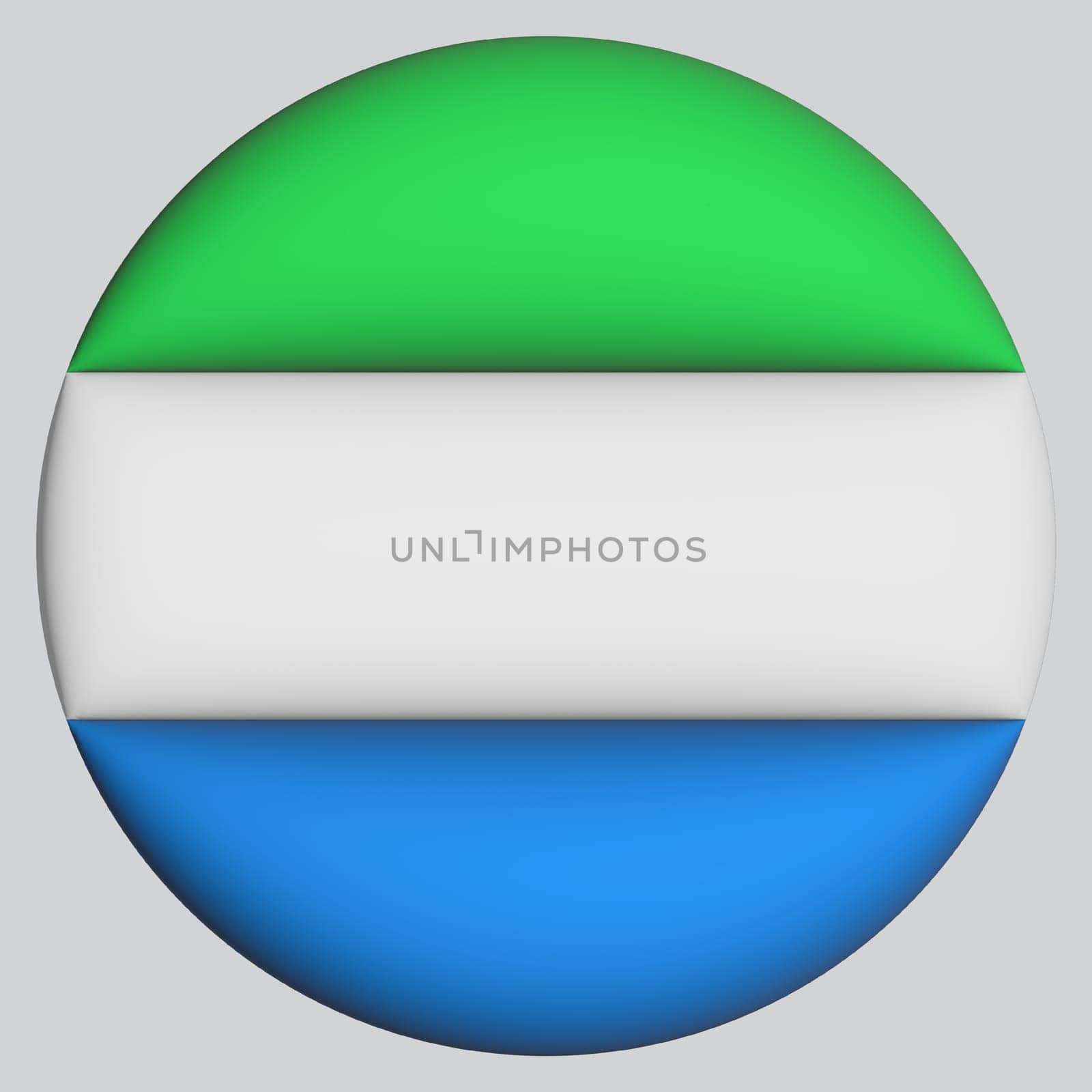 3D Flag of Sierra Leone on a avatar circle background.