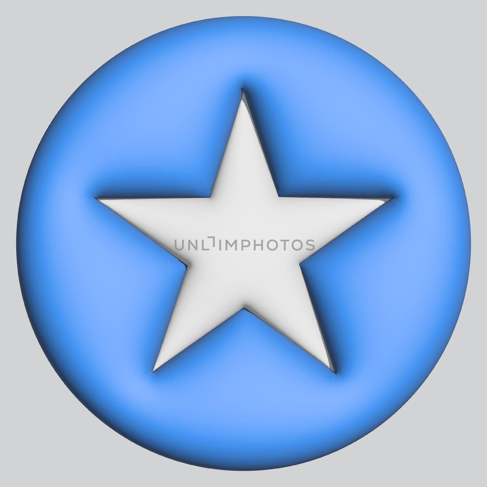 3D Flag of Somalia on a avatar circle background.