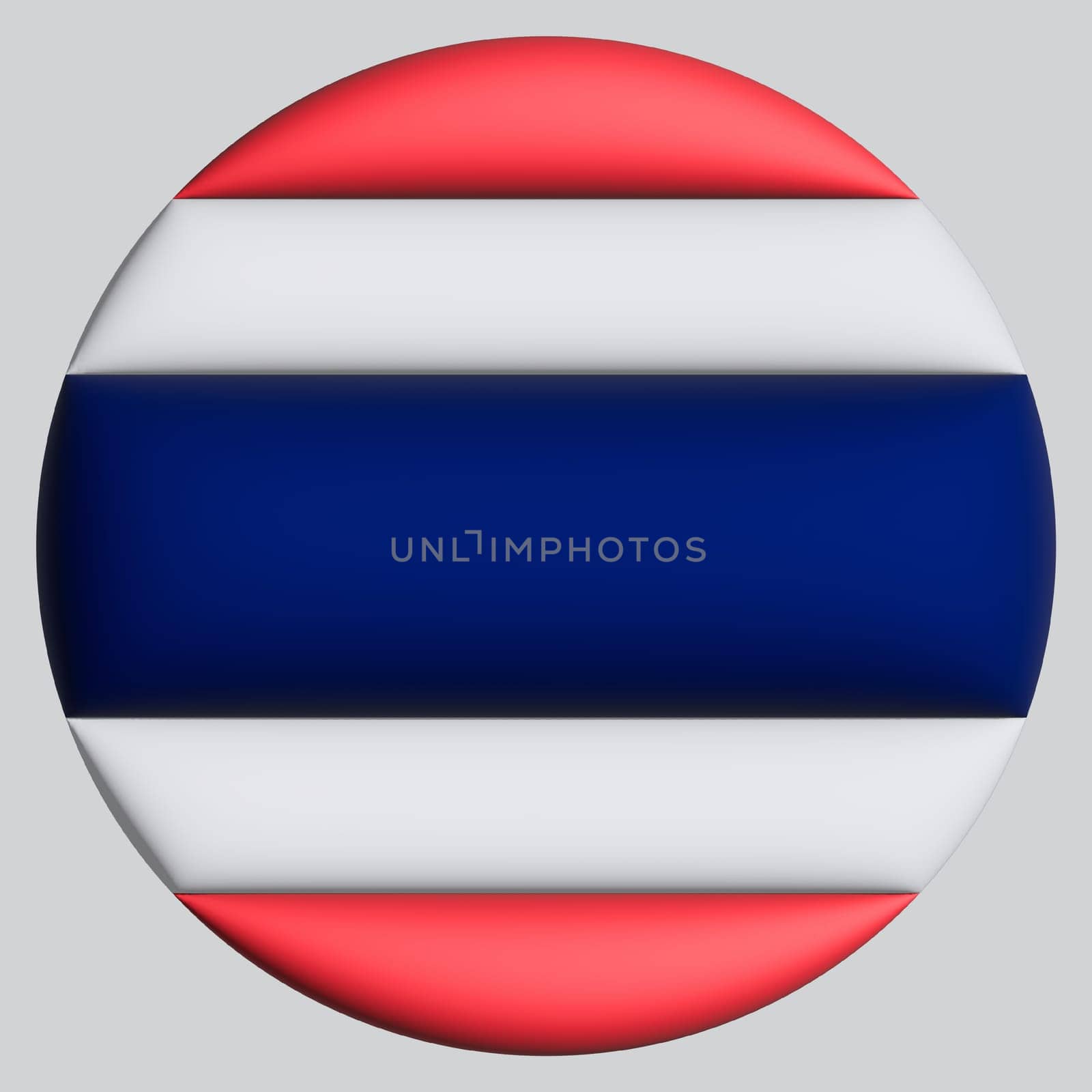 3D Flag of Thailand on a avatar circle background.
