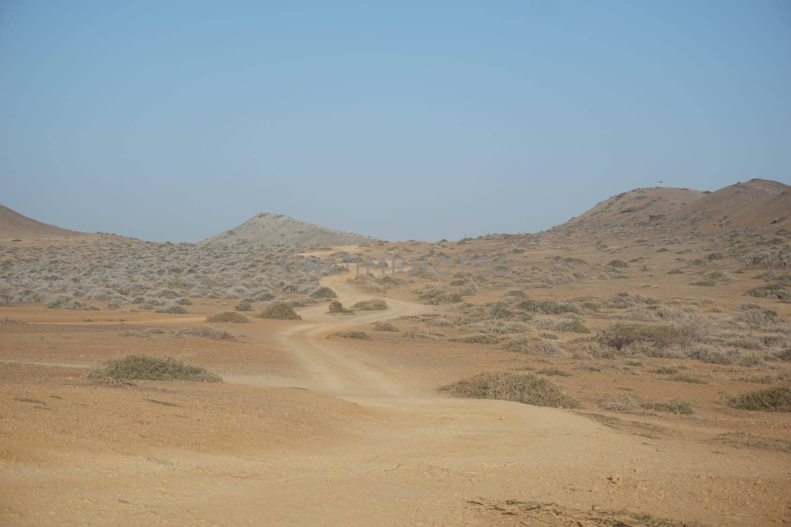 Desert road in Cabo de la Vela, La Guajira, Colombia 2020