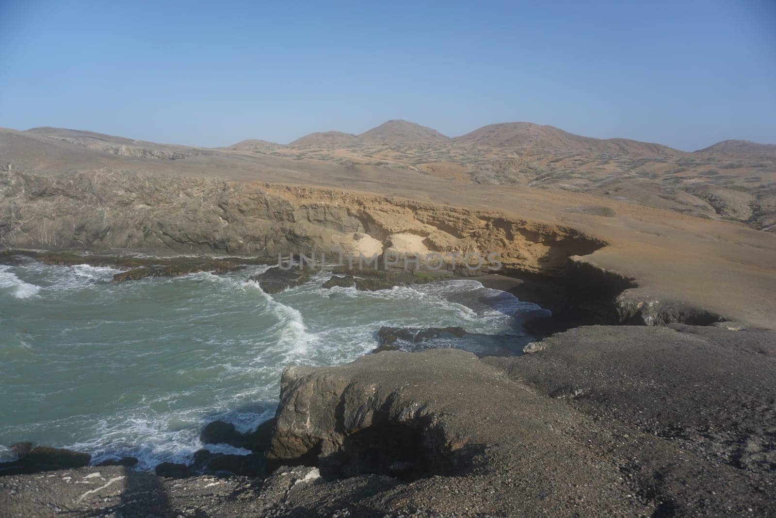 Cliffs from a view point in Cabo de la Vela, La Guajira, Colombia 2020
