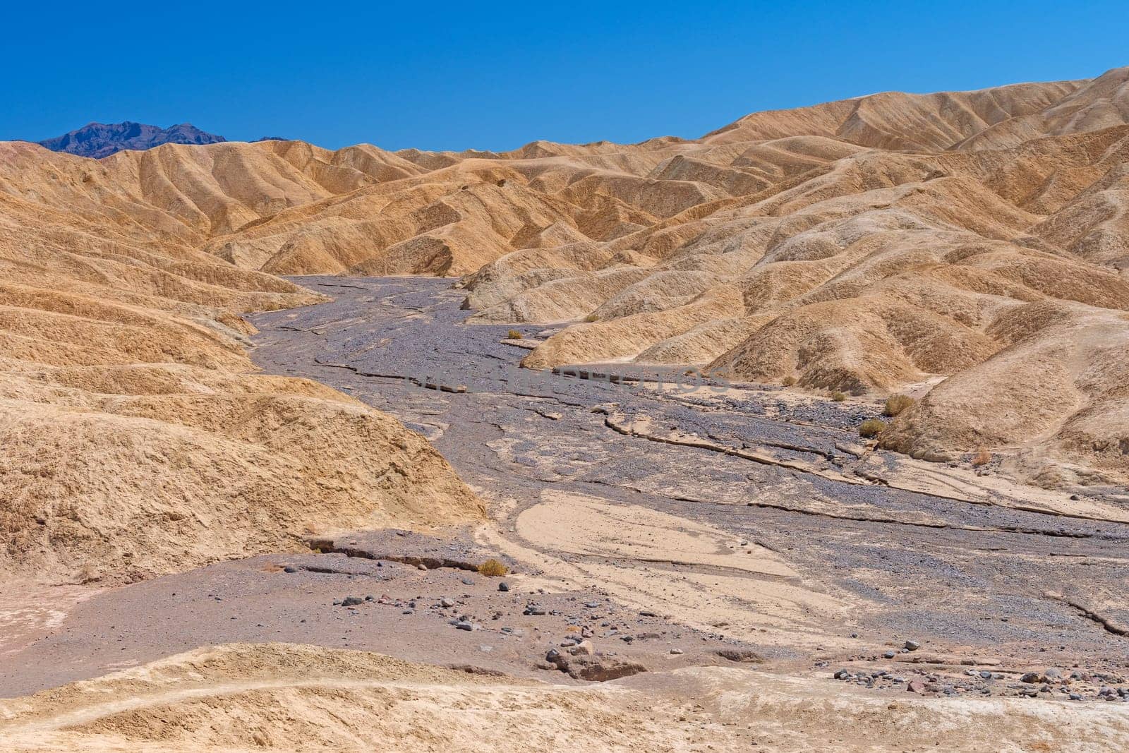 Colorful Minerals in a Desert Arroyo at Zabriskie Point in Death Valley National Park in California
