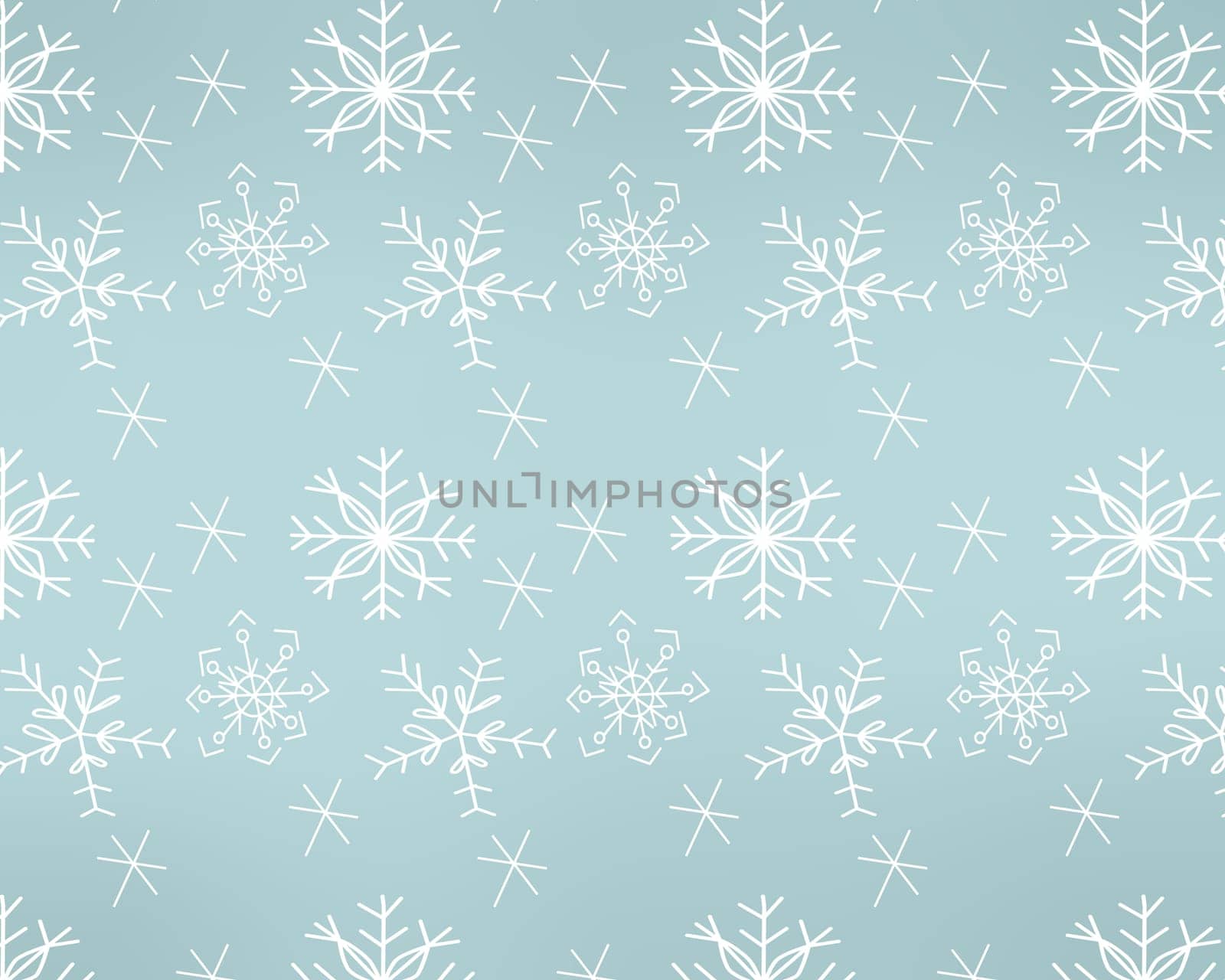 Snow blue background. Christmas snowy winter backdrop. White falling snowflakes on blue background, Vector illustration.
