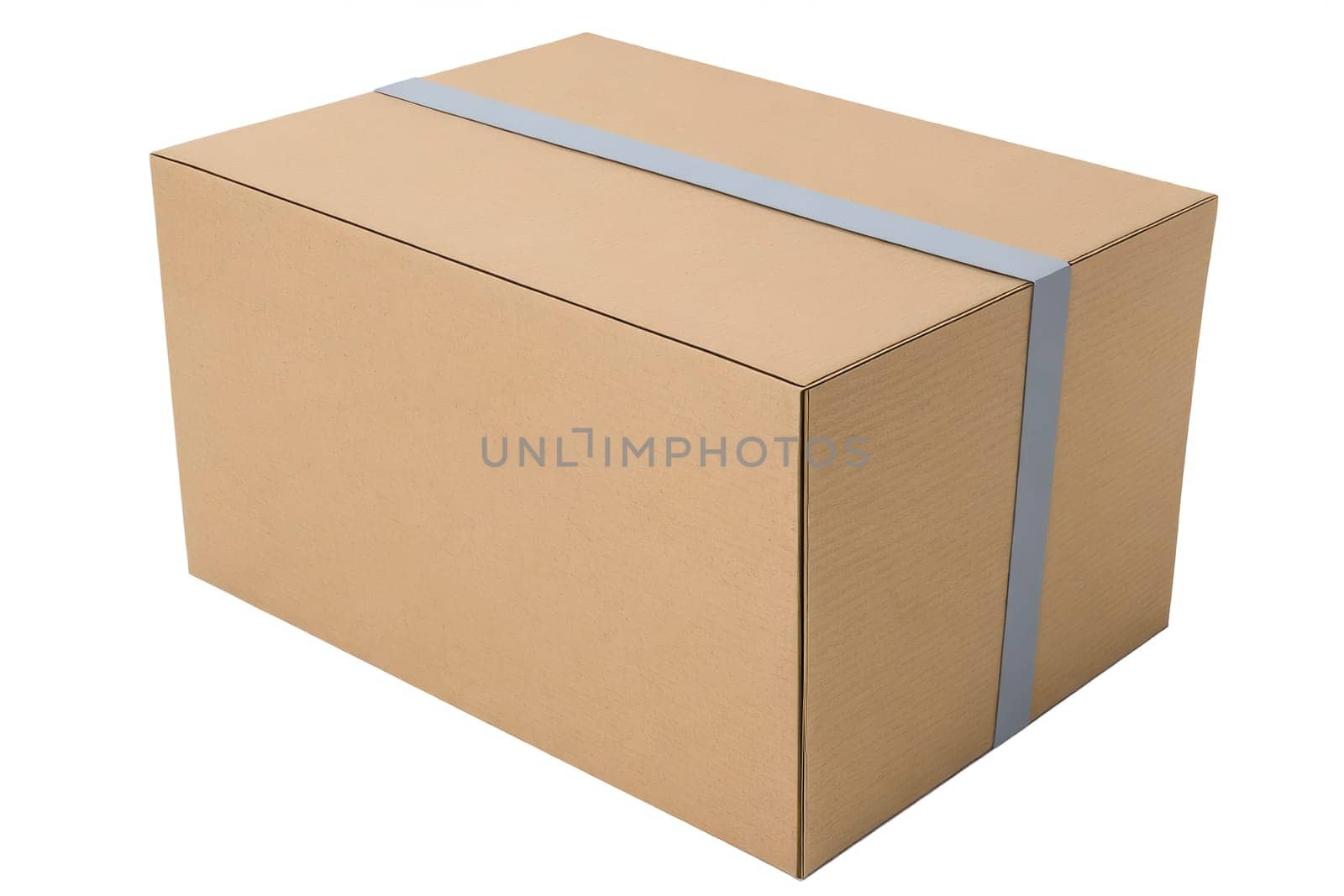 Cardboard box isolated on white background. AI generated