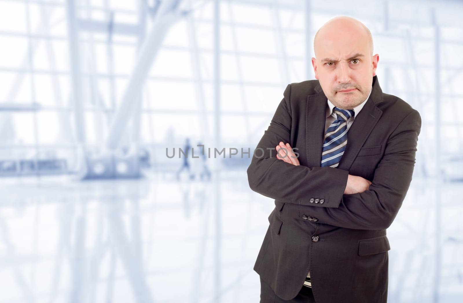 mad businessman portrait at the office