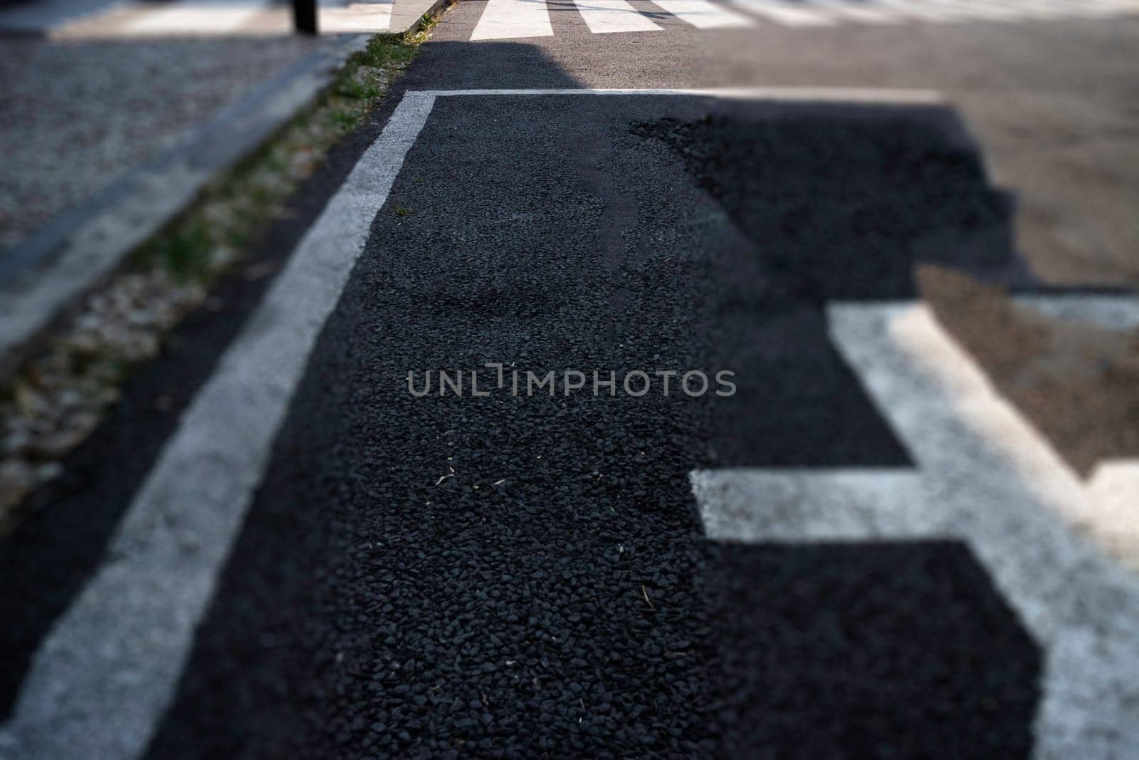 Place to cross the road, stock photo