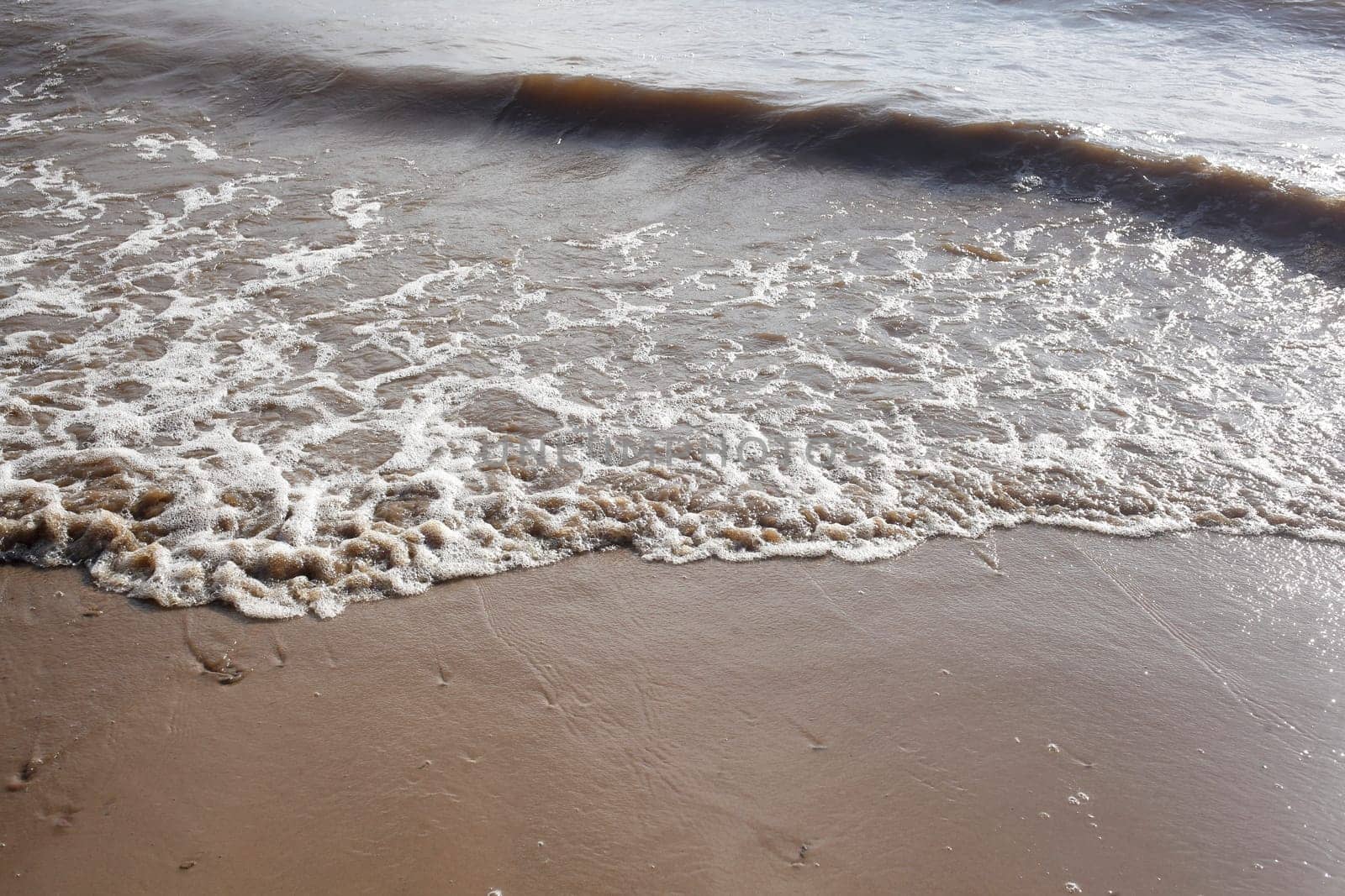 Surf, Foaming water on a beach, Lake, Sea, Lower Saxony, Germany
