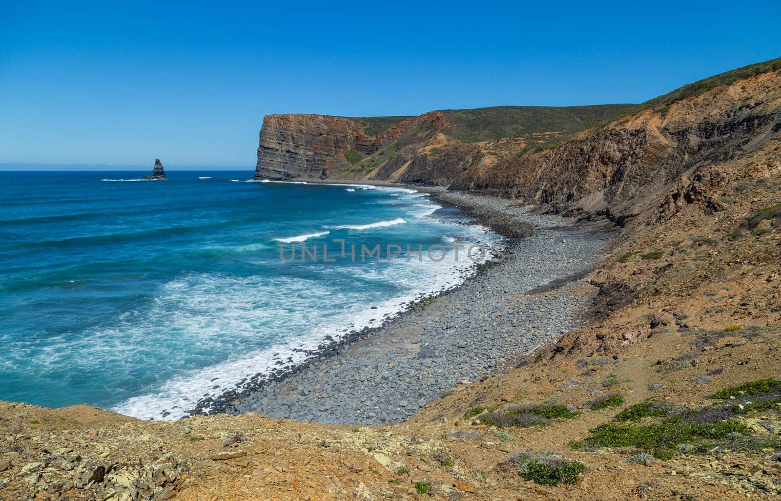 Beautiful empty beach in Alentejo, Portugal