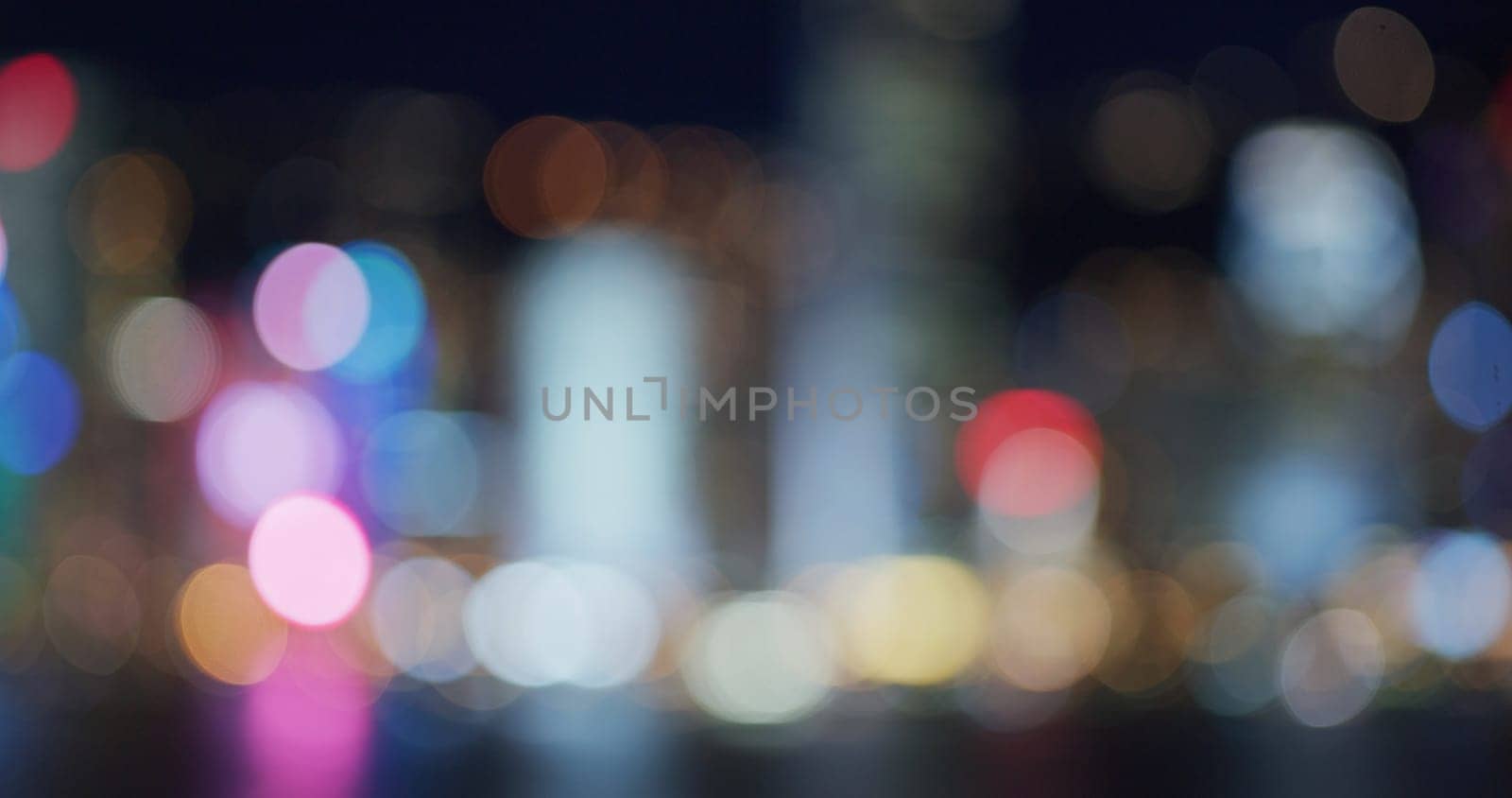 Bokeh of city view at night