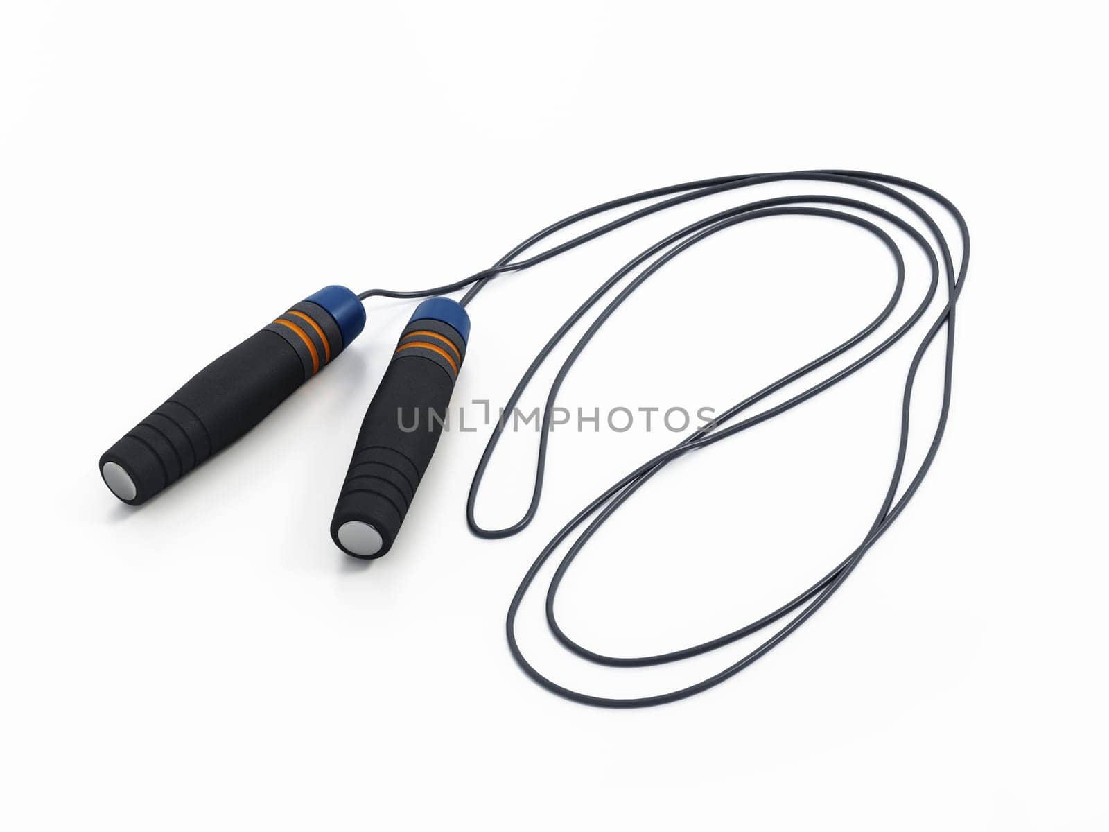 Professional jump rope isolated on white background. 3D illustration.