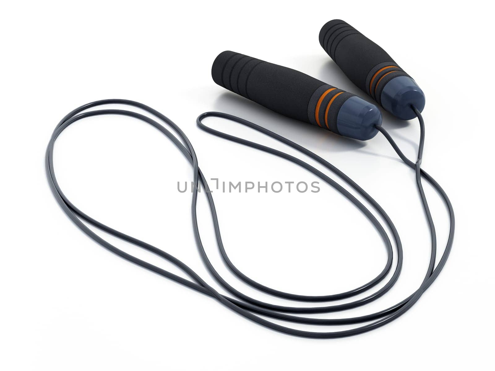 Professional jump rope isolated on white background. 3D illustration.