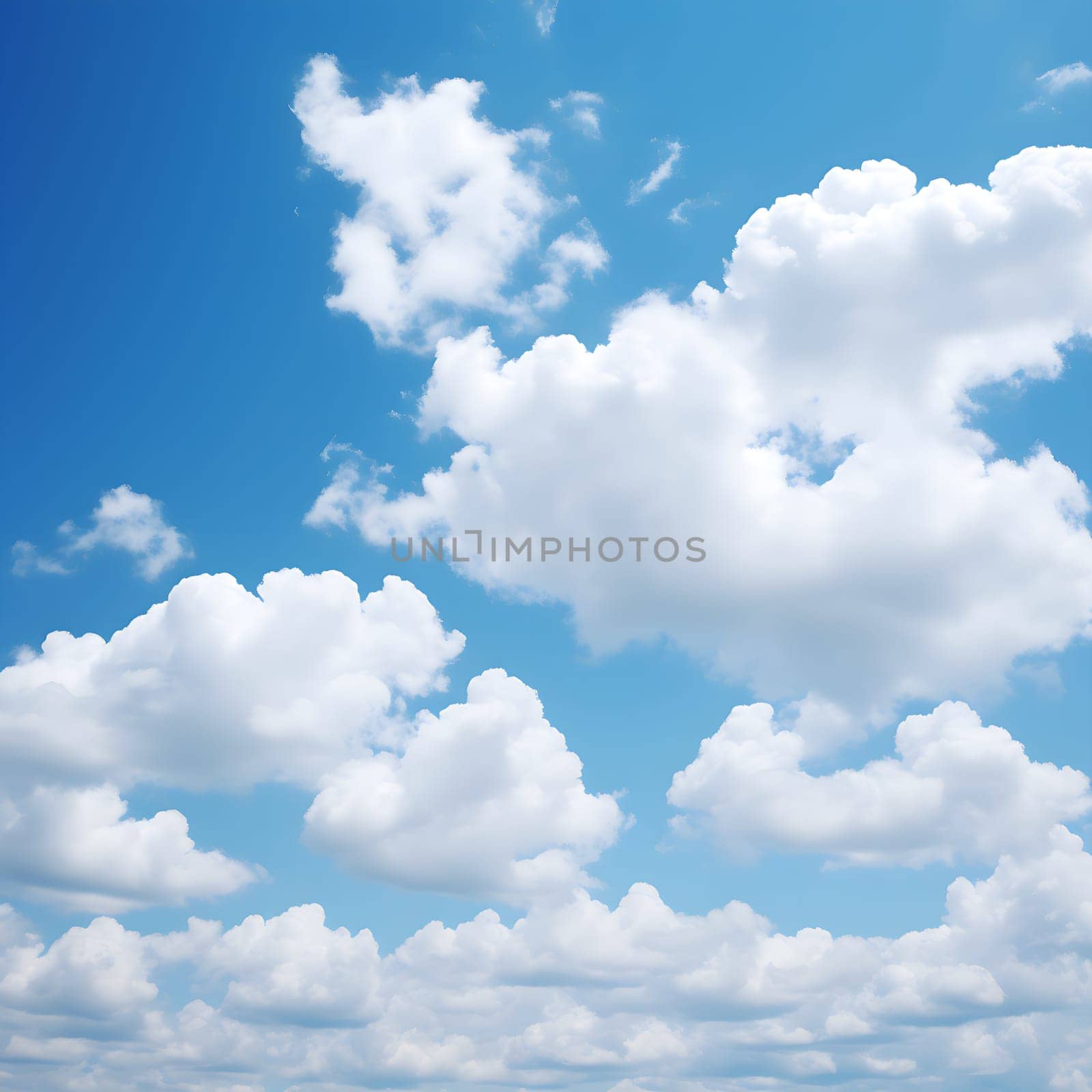 A blue sky with clouds generated by artificial intelligence
