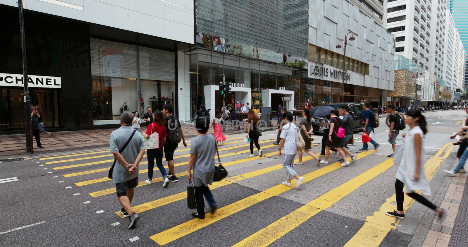 Tsim Sha Tsui, Hong Kong 07 September 2019: Hong Kong city street