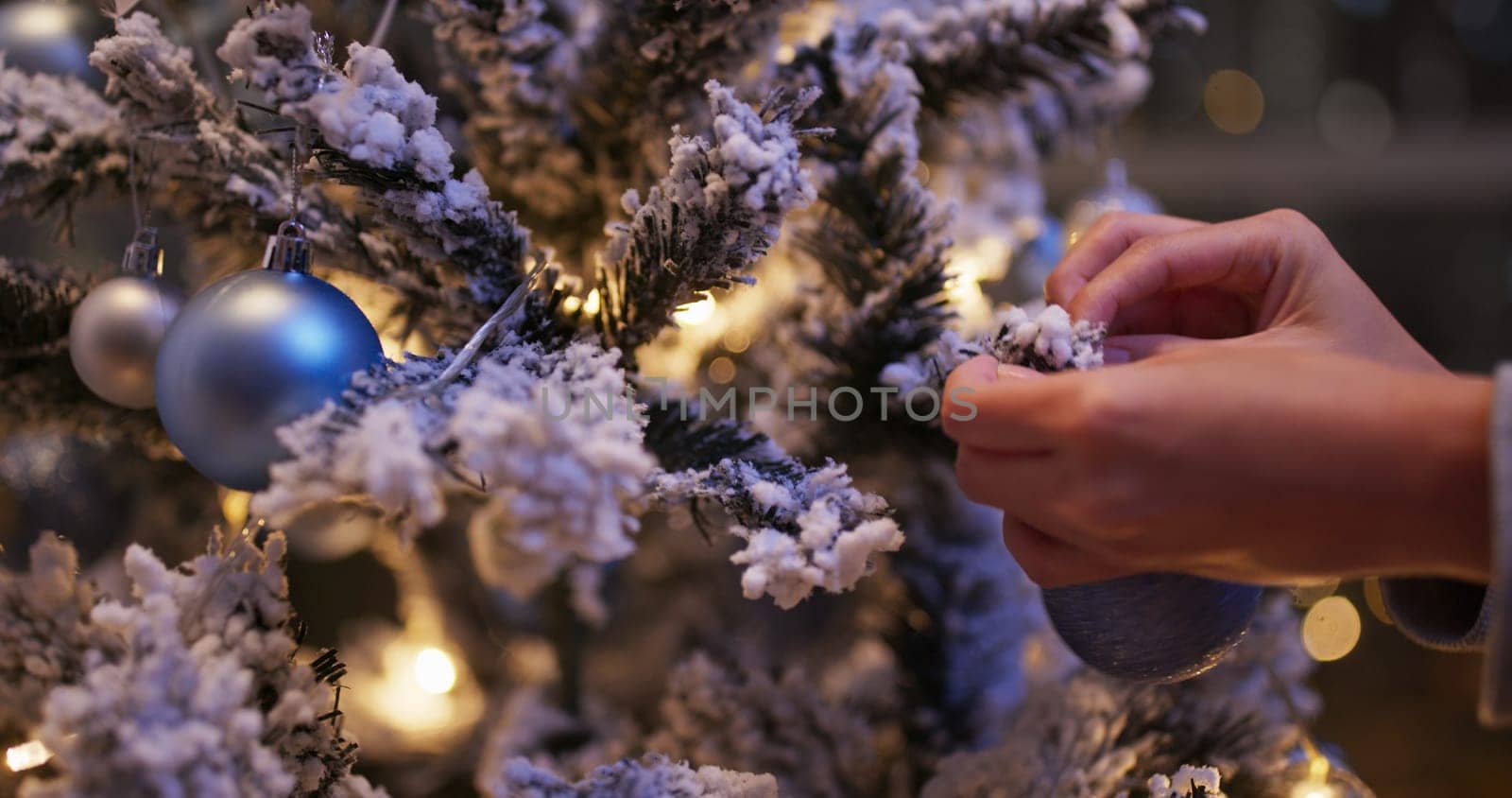 Christmas tree decoration at home