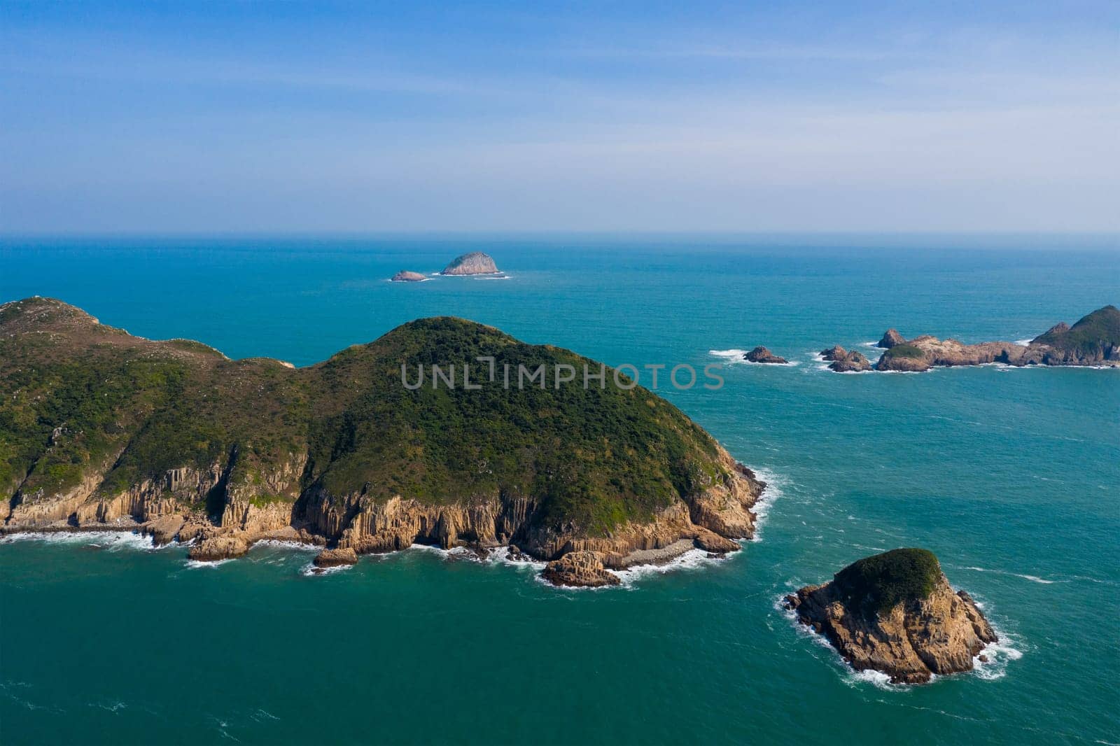 Drone fly over Hong Kong sai kung