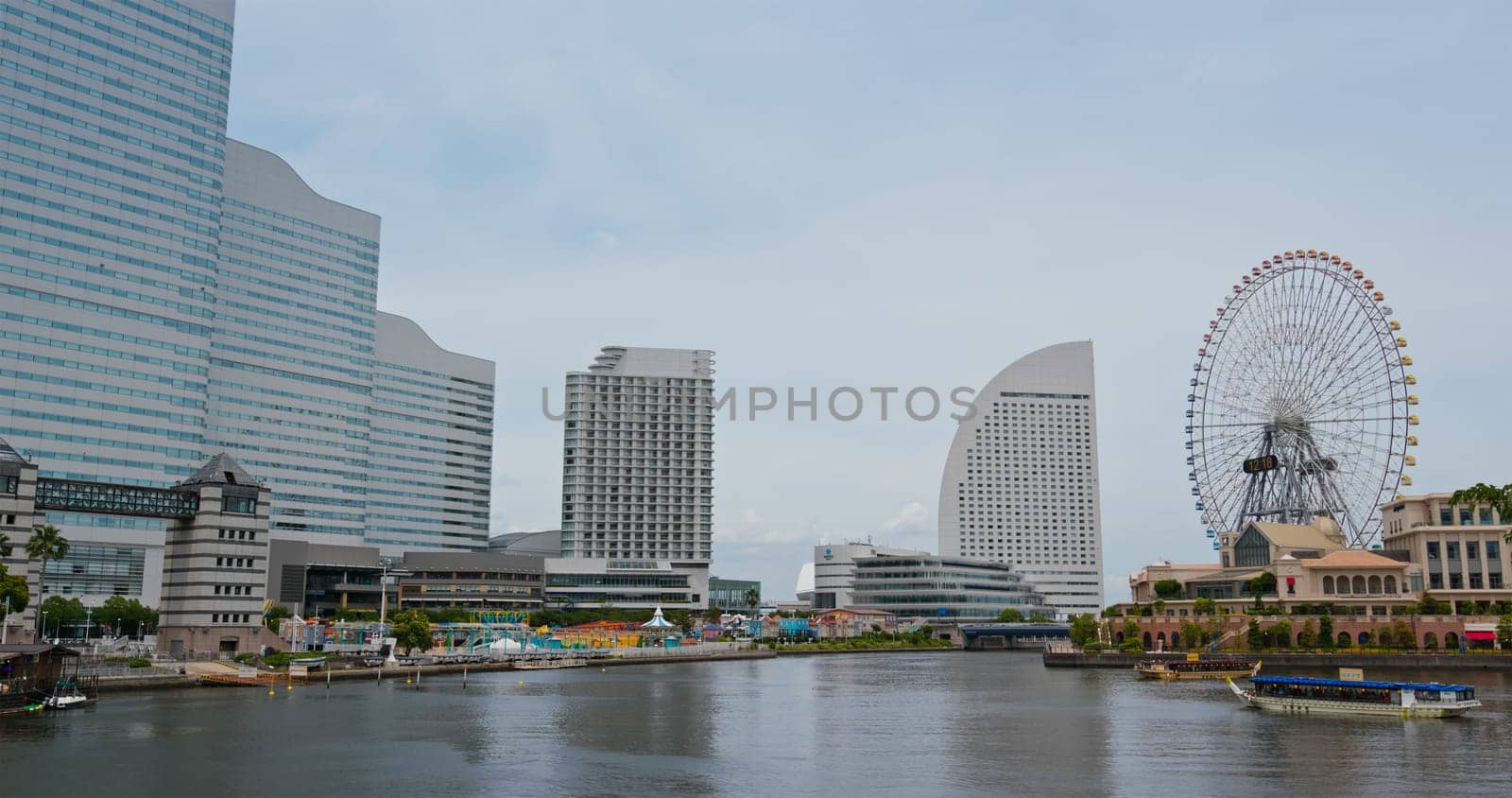 Yokohama, Japan, 30 June 2019: Yokohama city in the evening