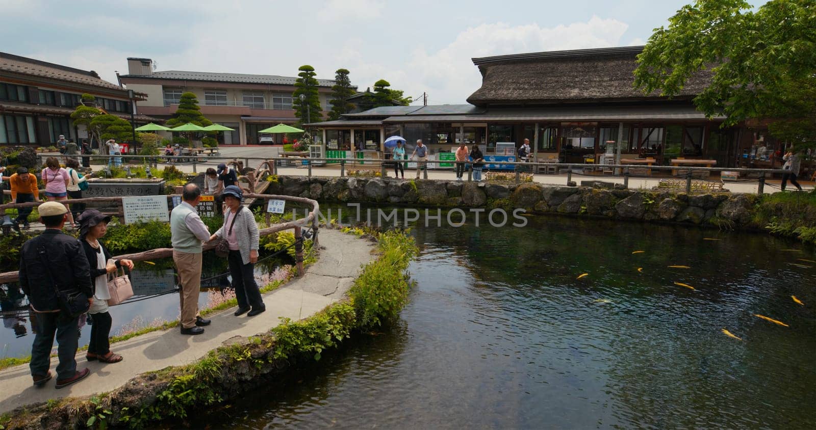 Yamanashi, Japan, 28 June 2019: Oshino Hakkai in Japan