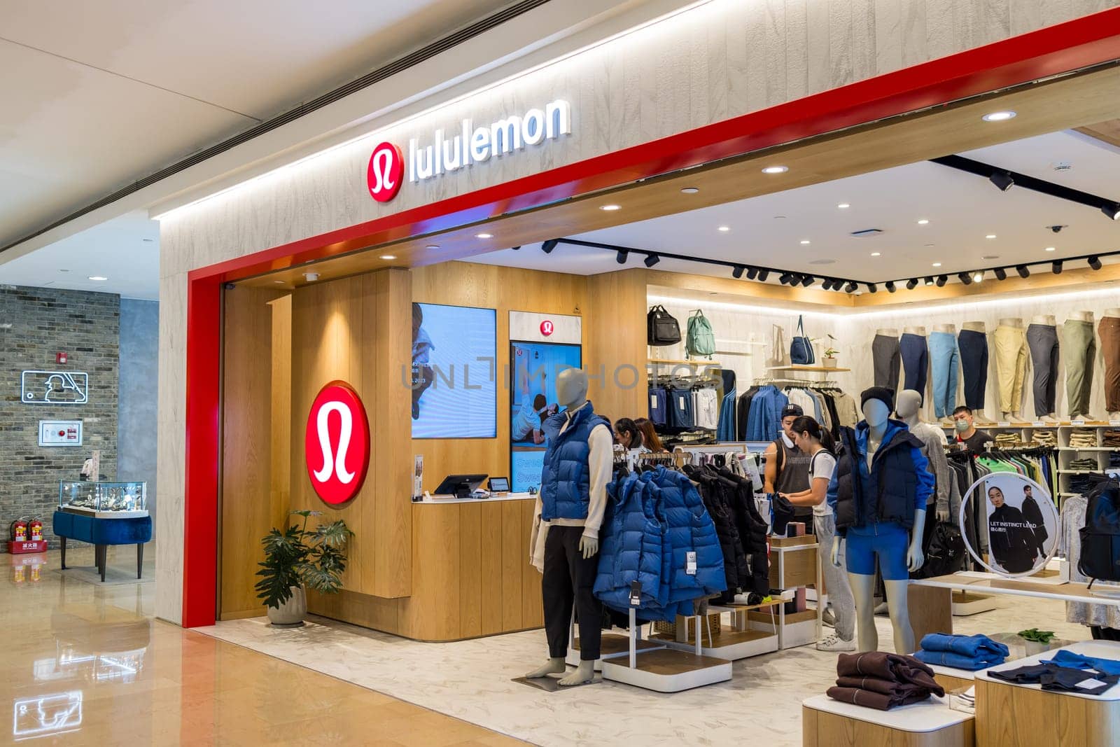 Taipei, Taiwan 4 October 2023: Lululemon shop in xinyi at Taipei city