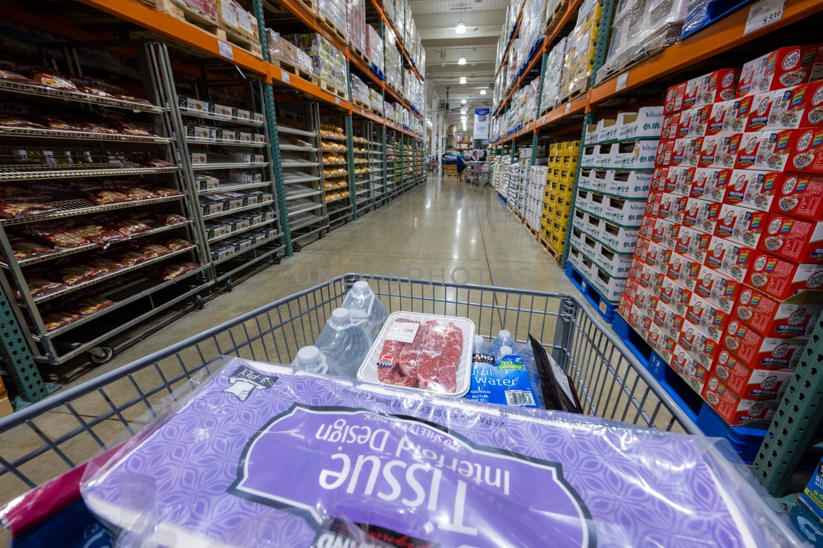 Taiwan 30 October 2023: Shopping cart in Costco Store