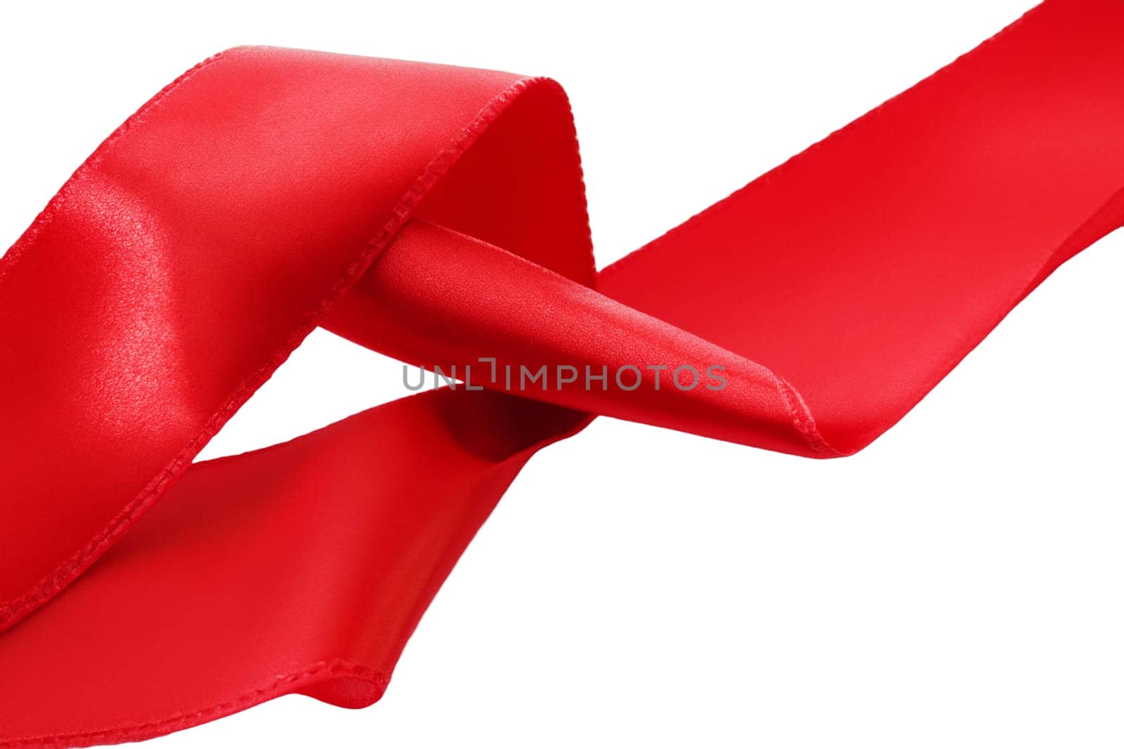 red ribbon isolated on white background. the image can be used for many holiday events