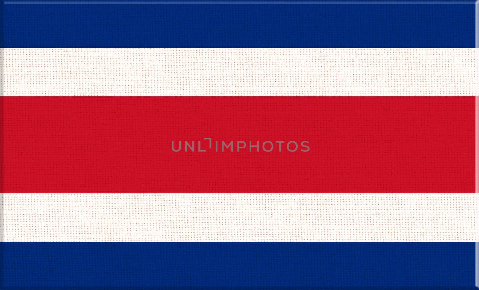 Flag of Republic of Costa Rica. Costa Rica flag on fabric surface. Fabric Texture. Republic of Costa Rica. Island country. illustration