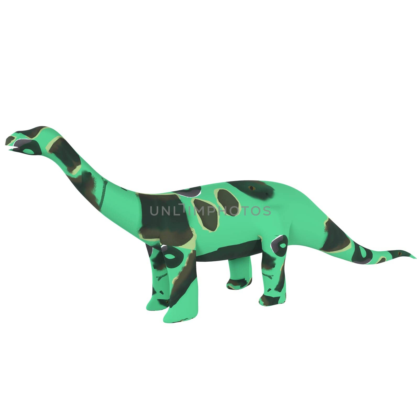 Apatosaurus isolated on white background. High quality 3d illustration