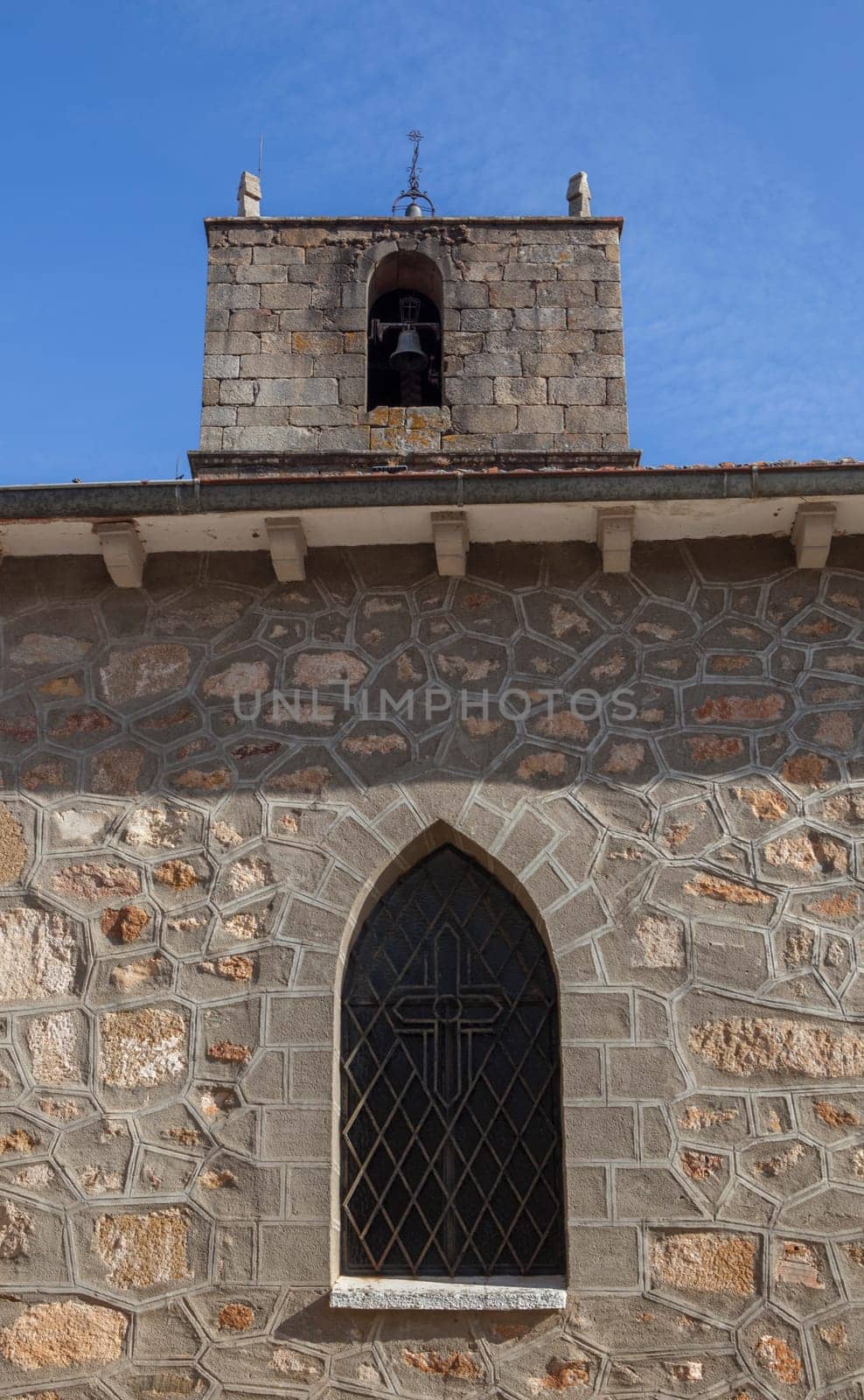 Parish church of Perales del Puerto, beautiful little town in Sierra de Gata, Caceres, Extremadura, Spain