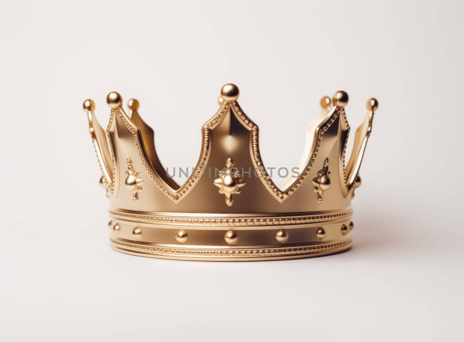 a shiny, gold crown isolated.