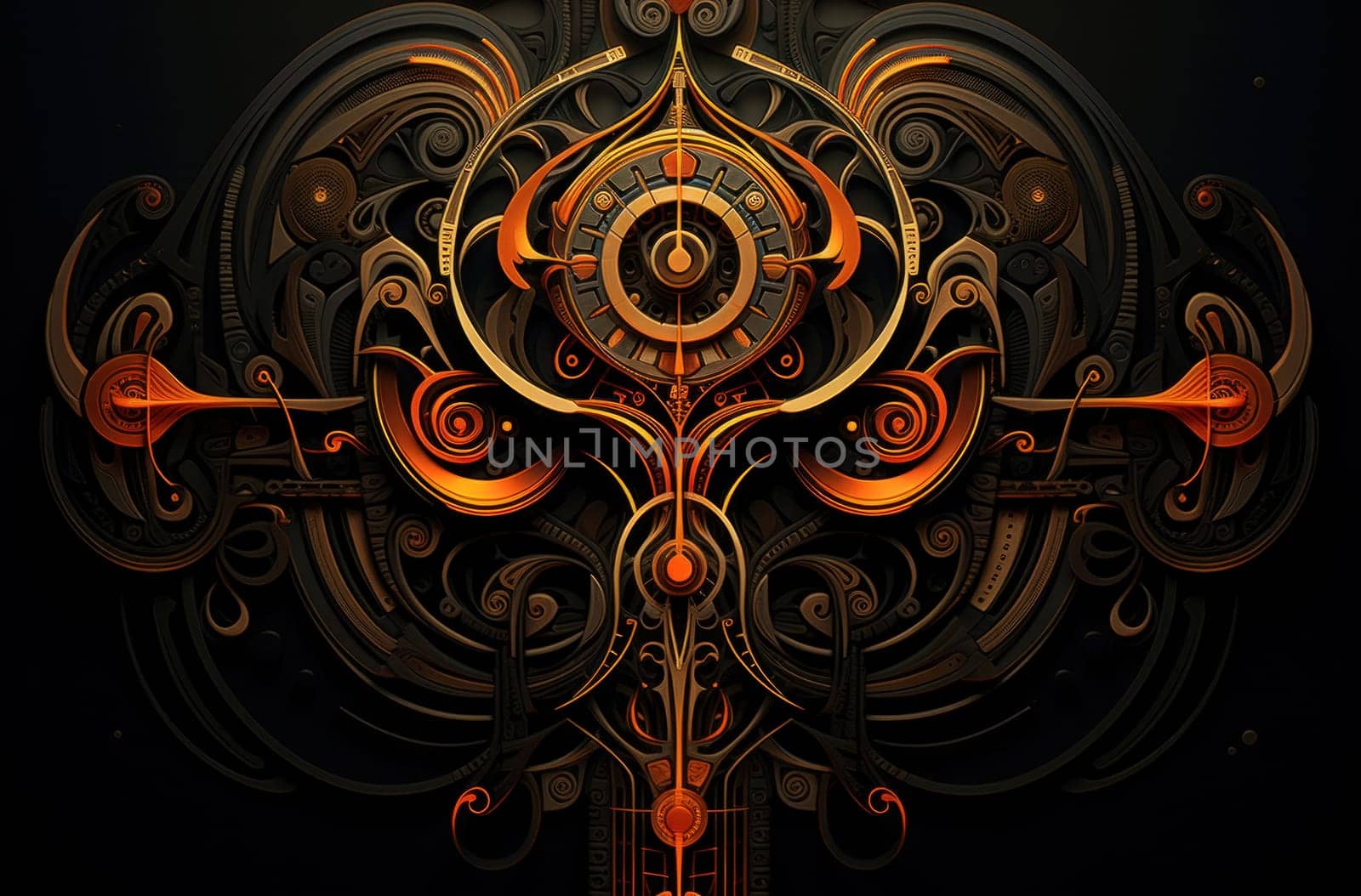 an elegant, traditional tribal illustration.