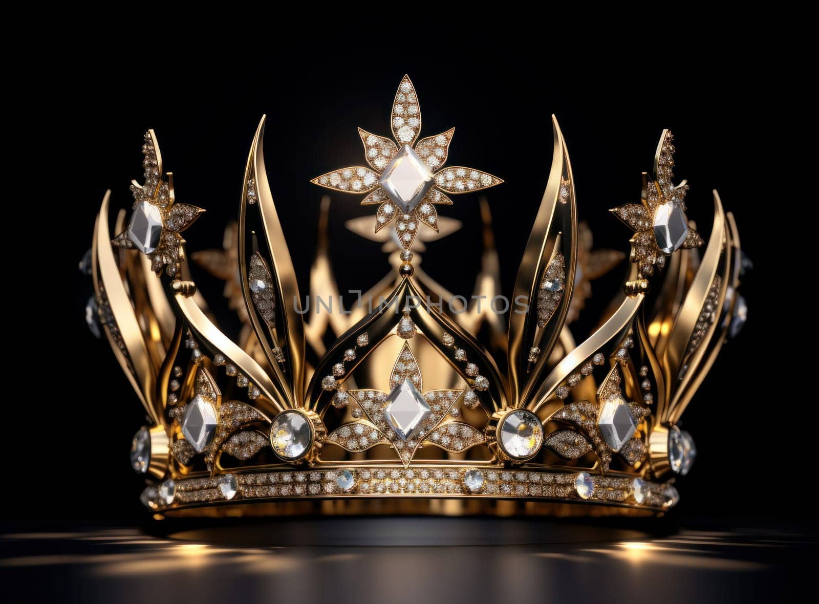 a shiny, gold crown isolated.